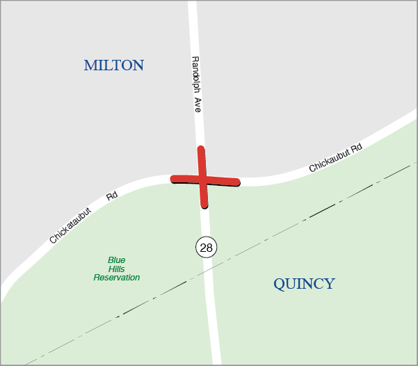 Milton: Intersection and Signal Improvements at Route 28 (Randolph Avenue) and Chickatawbut Road